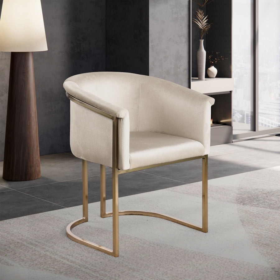 Chaise de salle à manger en velours Tierra