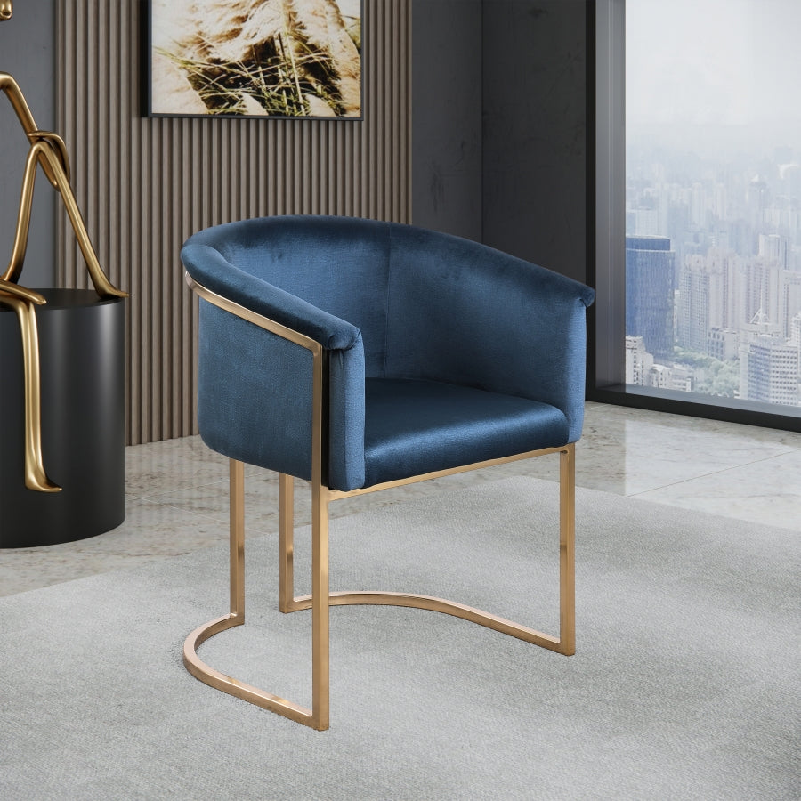Chaise de salle à manger en velours Tierra