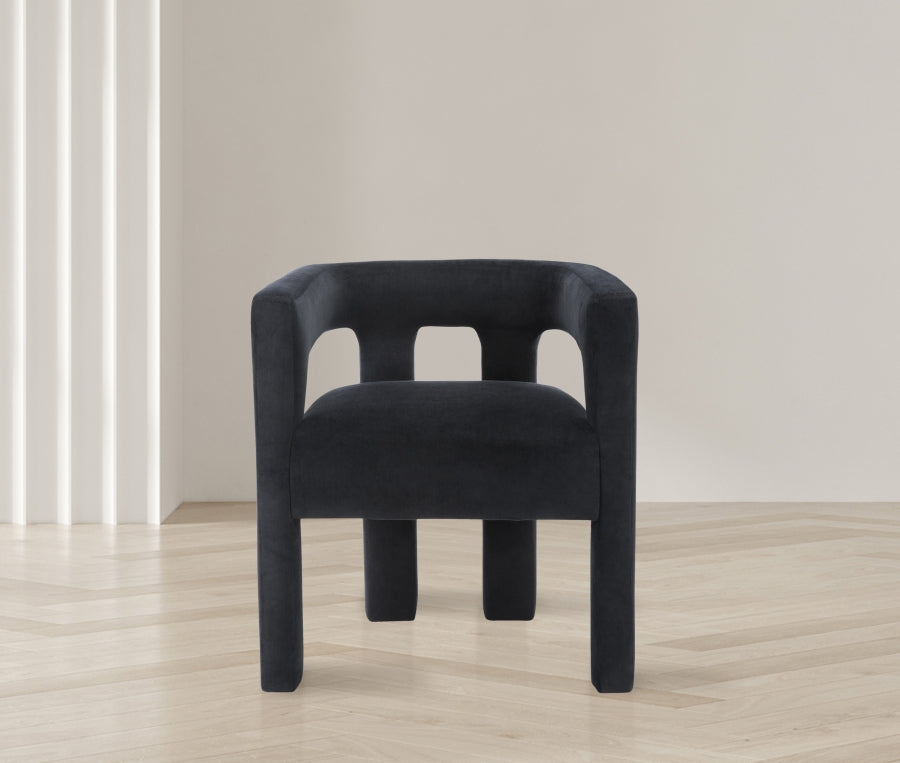 Chaise de salle à manger en velours Athena