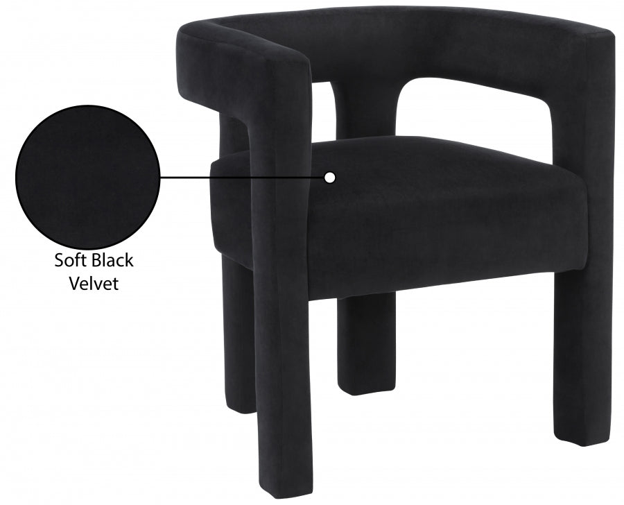 Chaise de salle à manger en velours Athena