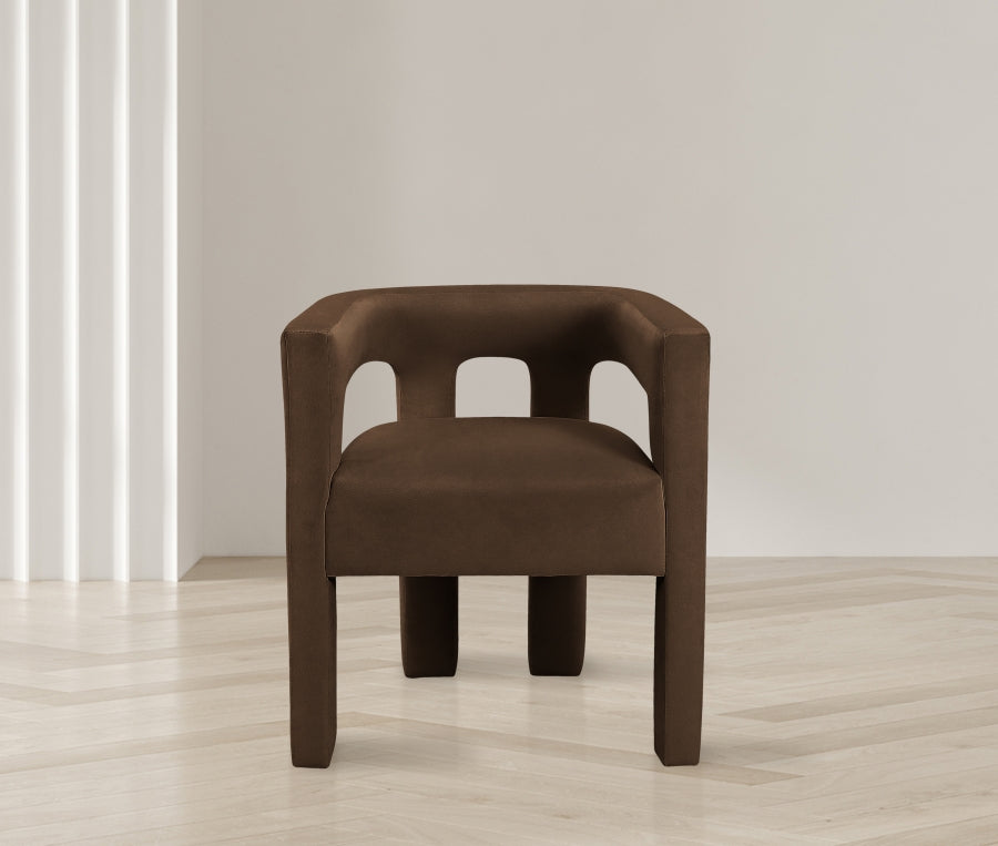 Chaise de salle à manger en velours Athena