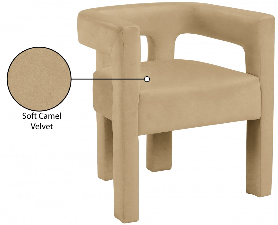 Chaise de salle à manger en velours Athena