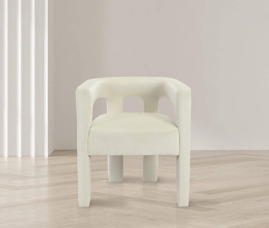 Chaise de salle à manger en velours Athena
