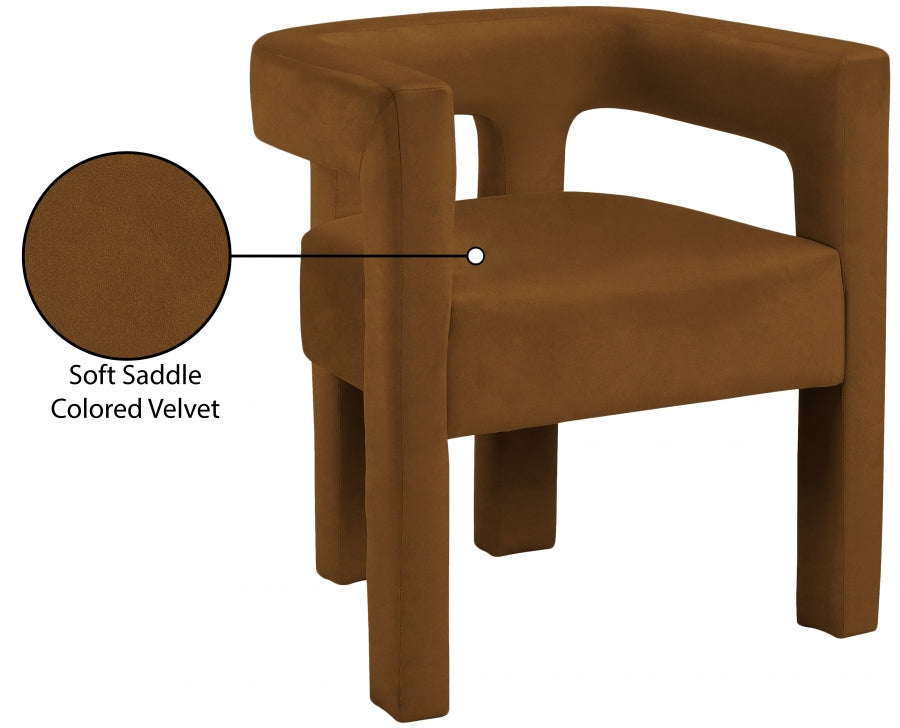 Chaise de salle à manger en velours Athena