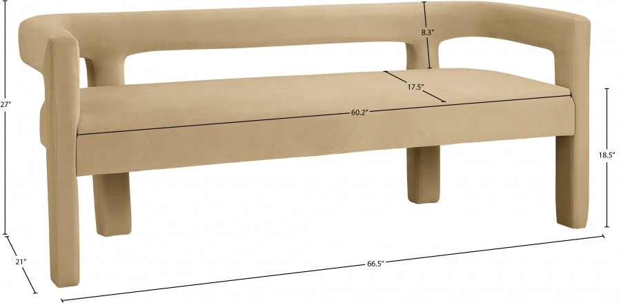 Banc en velours Athena