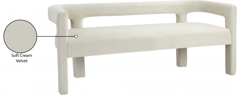 Banc en velours Athena