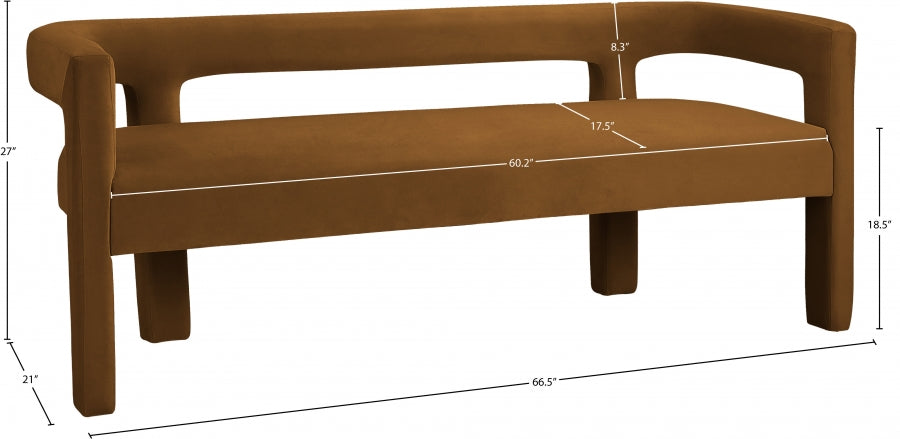 Banc en velours Athena