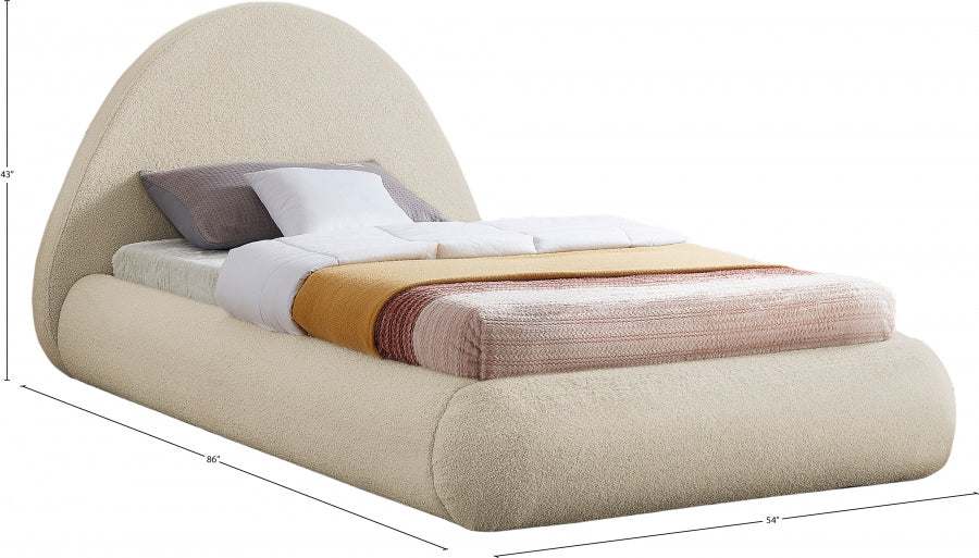 Lit simple en tissu Rudy Teddy
