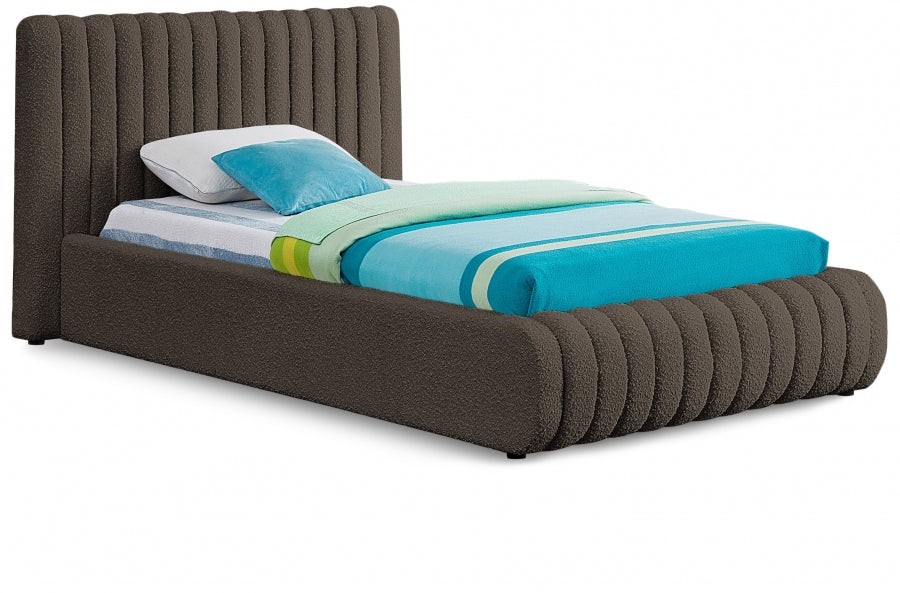 Lit simple en tissu bouclé Nash