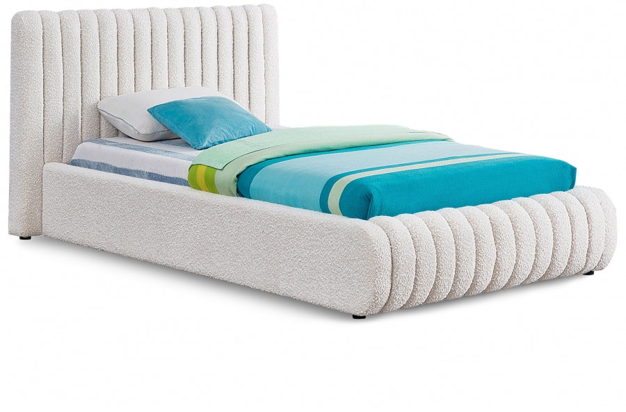 Lit simple en tissu bouclé Nash