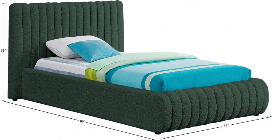 Lit simple en tissu bouclé Nash