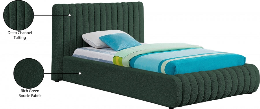 Lit simple en tissu bouclé Nash