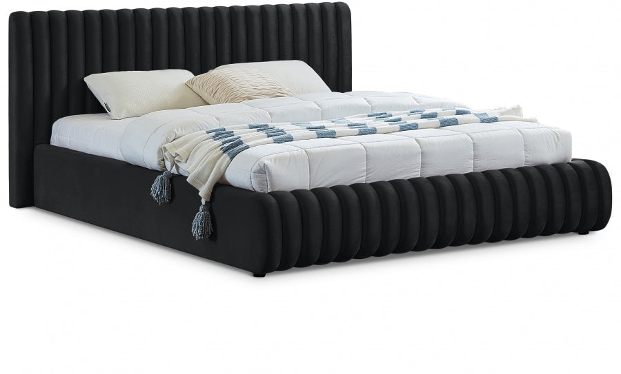 Lit King Size en velours Nico