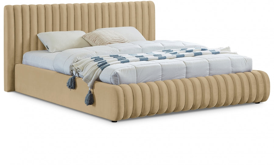 Lit King Size en velours Nico