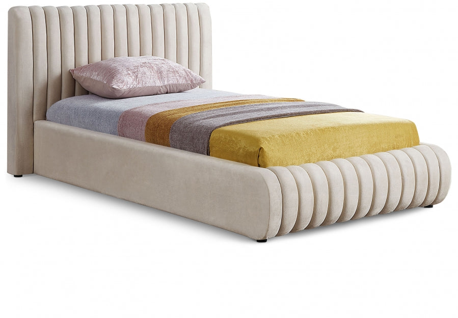 Lit simple en velours Nico