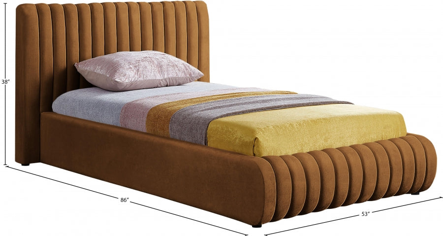 Lit simple en velours Nico