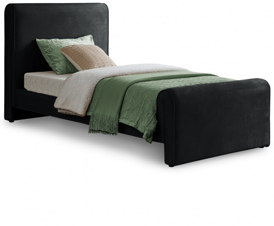 Lit simple en velours Sloan