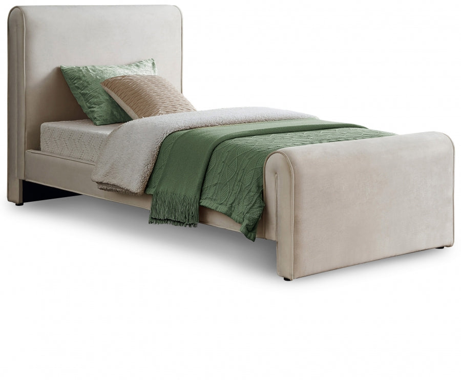 Lit simple en velours Sloan