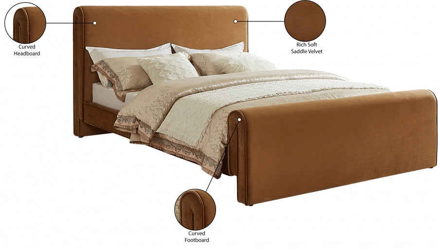 Lit king size en velours Sloan