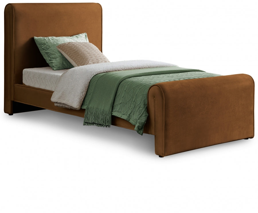 Lit simple en velours Sloan