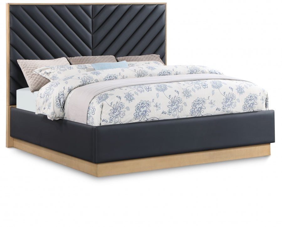 Lit King Size en cuir végétalien Casa
