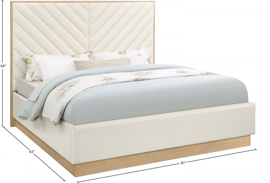 Lit King Size en cuir végétalien Casa
