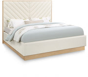 Lit queen size en cuir végétalien Casa
