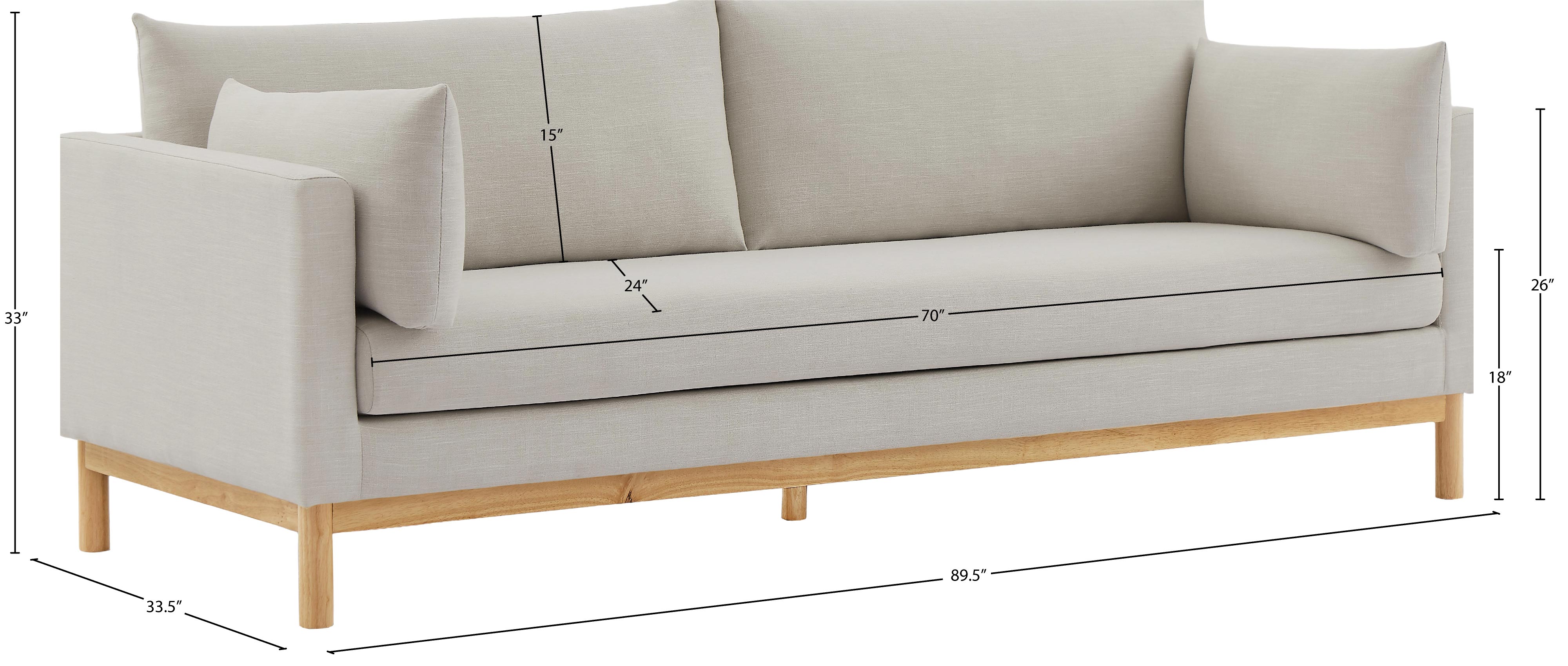 Canapé en tissu texturé en lin Langham