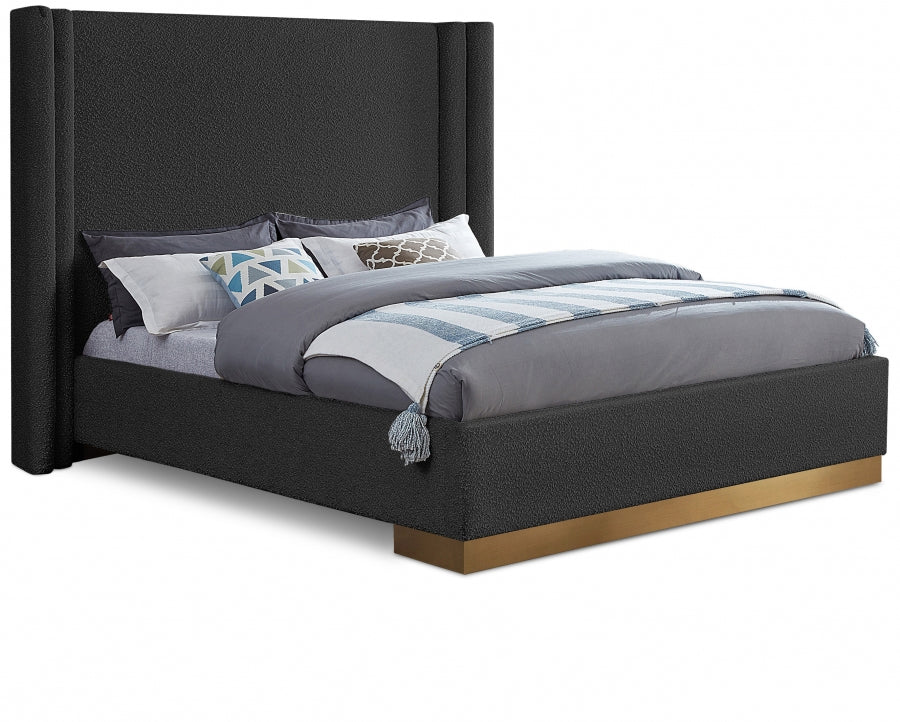 Lit King En Tissu Boucle Halton