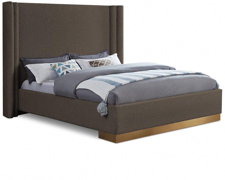 Lit King En Tissu Boucle Halton