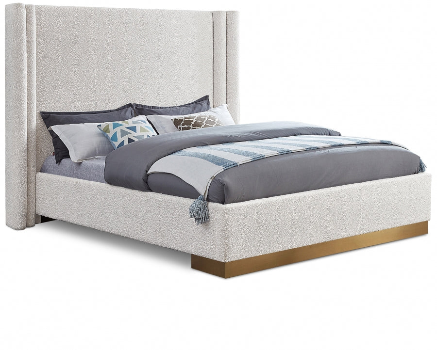 Lit King En Tissu Boucle Halton