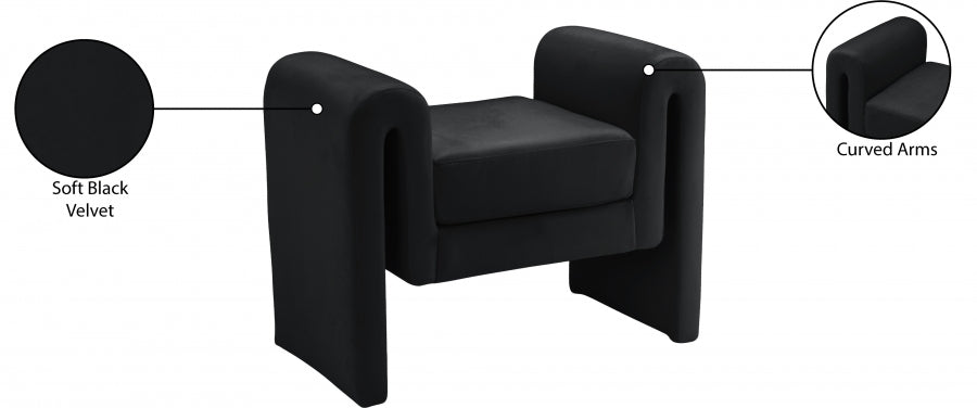 Banc 31,5" en velours Sloan