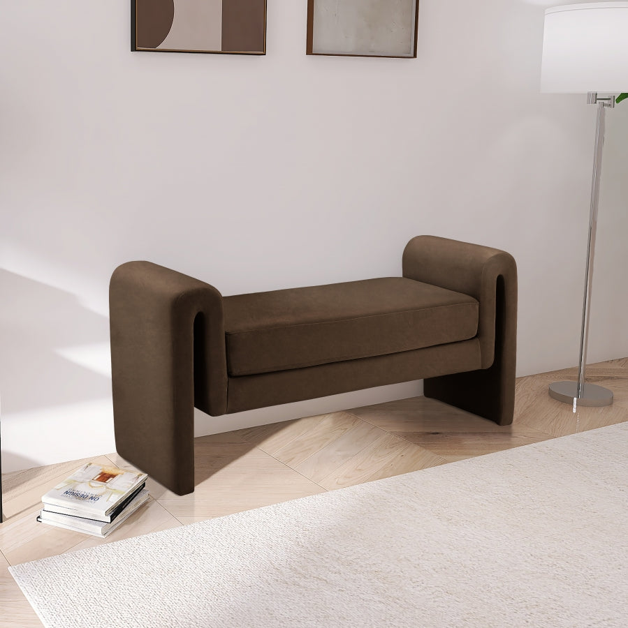 Banc 51" en velours Sloan