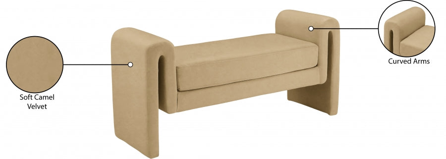 Banc 51" en velours Sloan