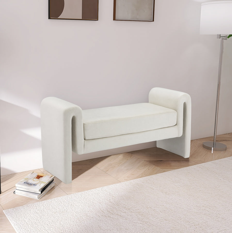 Banc 51" en velours Sloan