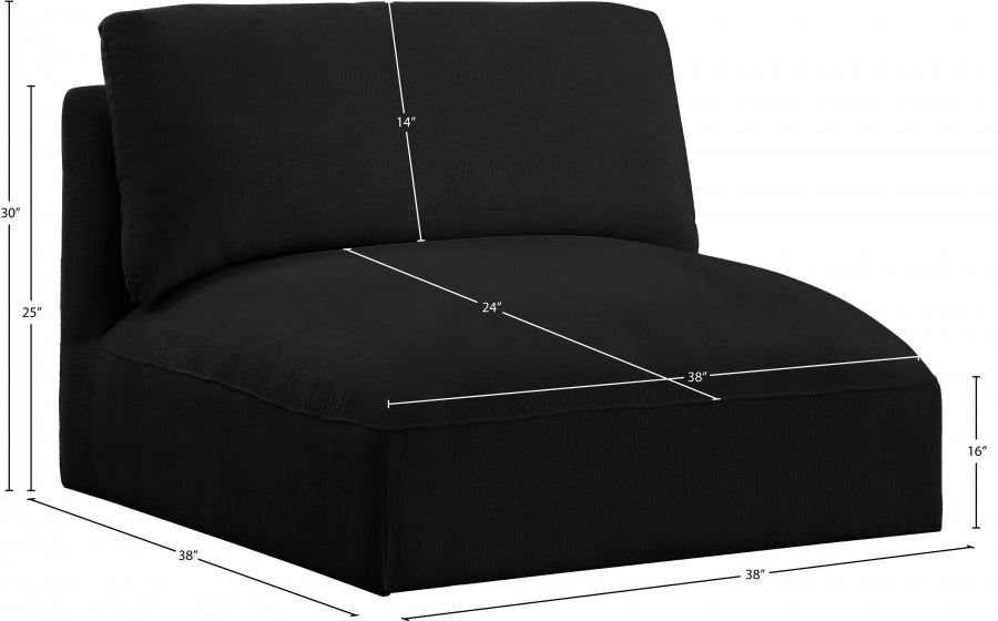 Chaise modulaire sans accoudoirs en tissu Ease