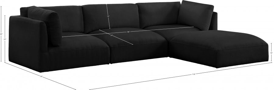 Sectionnel modulaire en tissu Ease