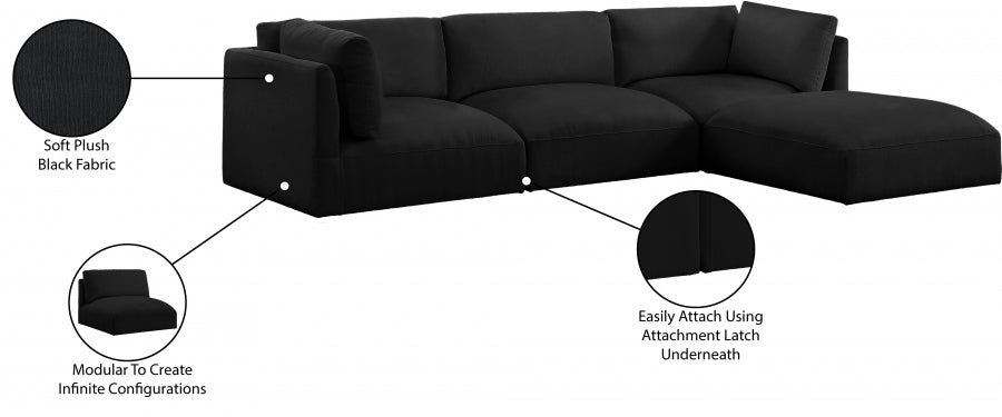 Sectionnel modulaire en tissu Ease