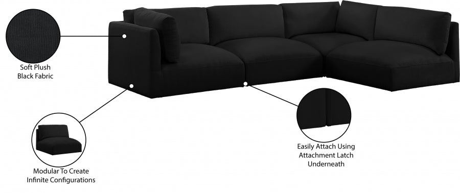 Sectionnel modulaire en tissu Ease