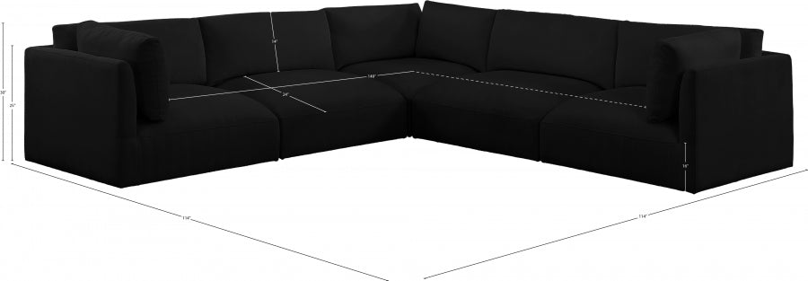 Sectionnel modulaire en tissu Ease