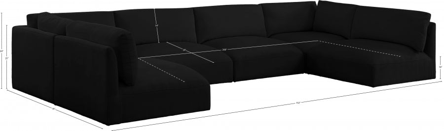Sectionnel modulaire en tissu Ease
