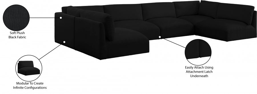 Sectionnel modulaire en tissu Ease