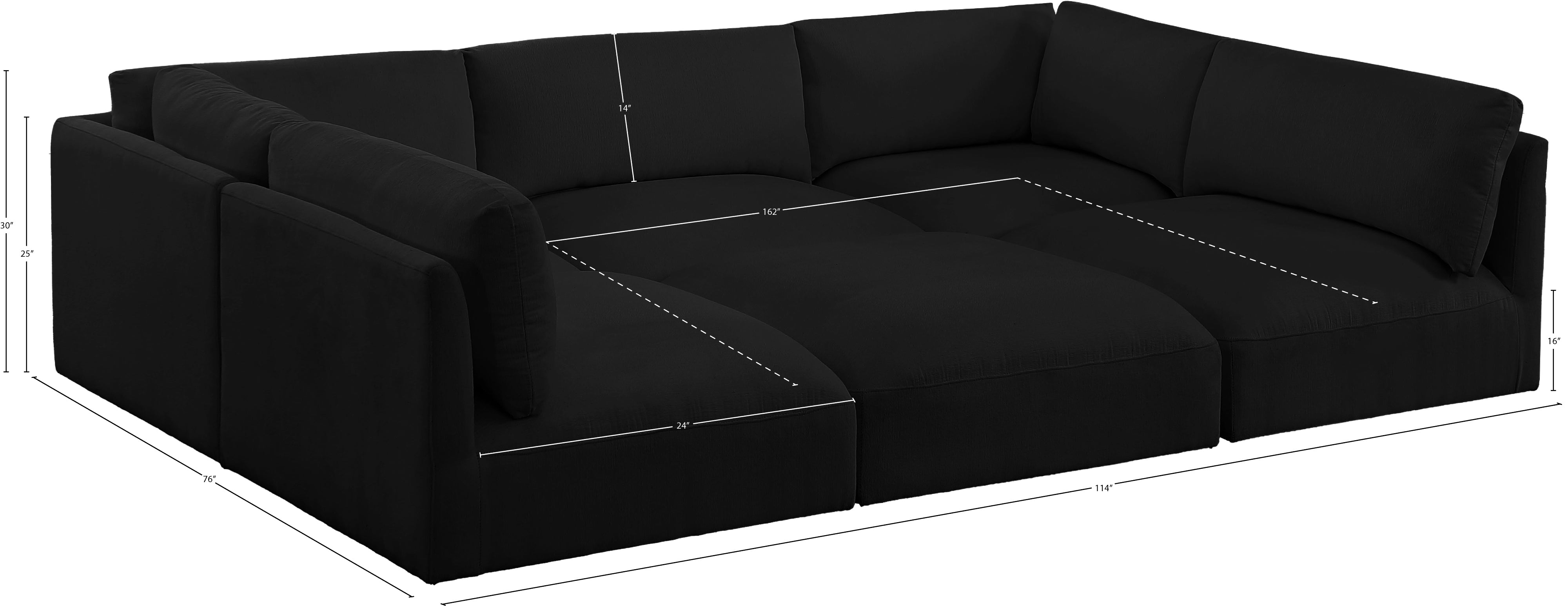 Sectionnel modulaire en tissu Ease