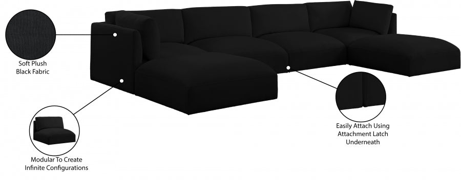 Sectionnel modulaire en tissu Ease