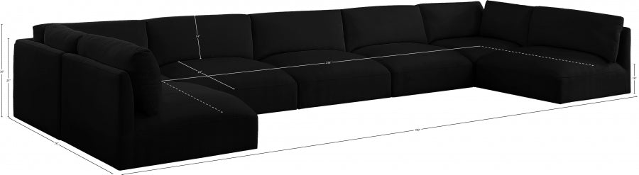 Sectionnel modulaire en tissu Ease