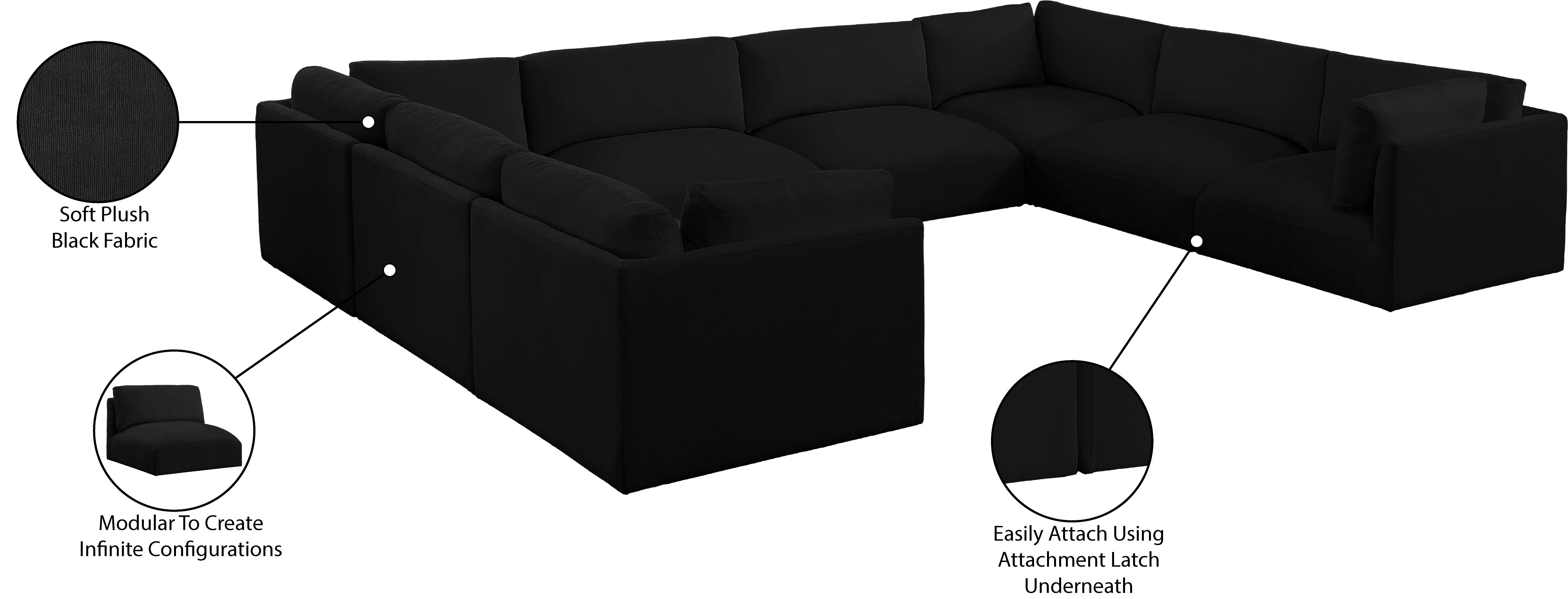 Sectionnel modulaire en tissu Ease