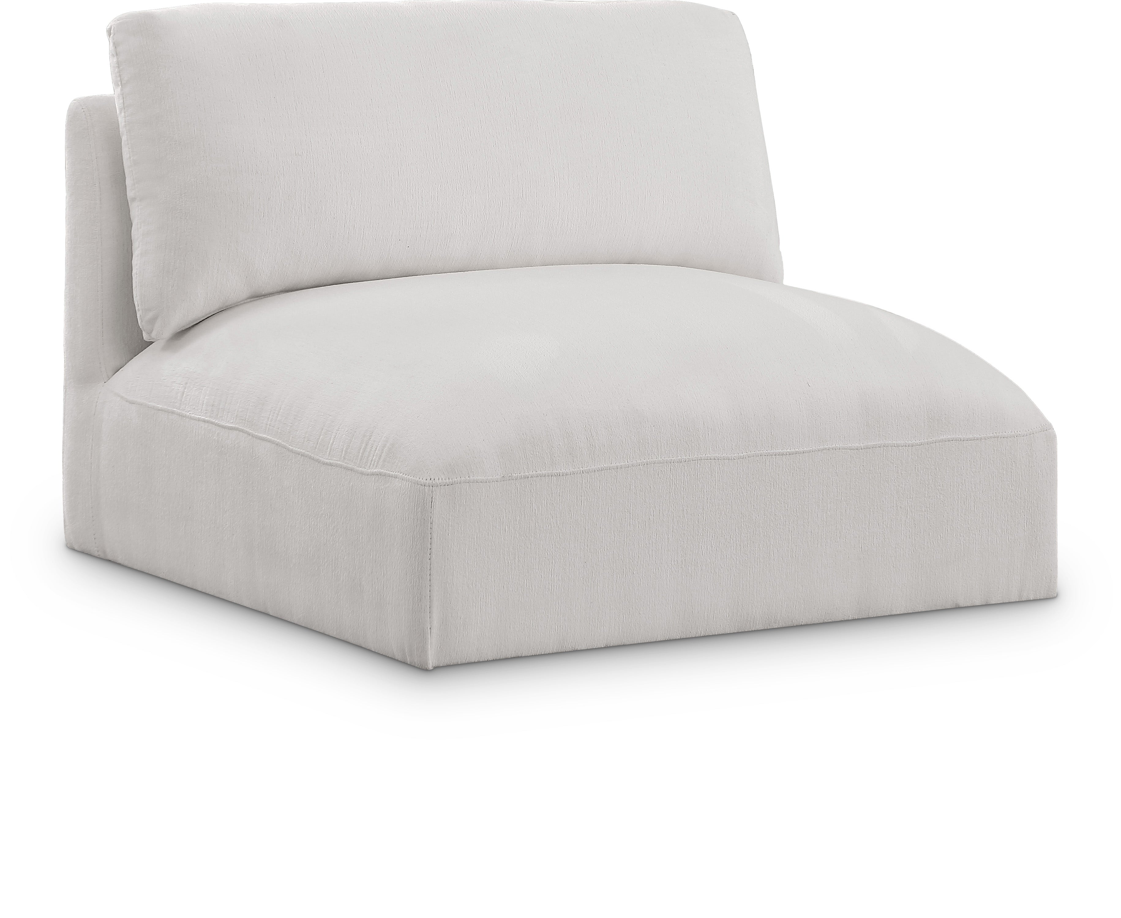 Chaise modulaire sans accoudoirs en tissu Ease