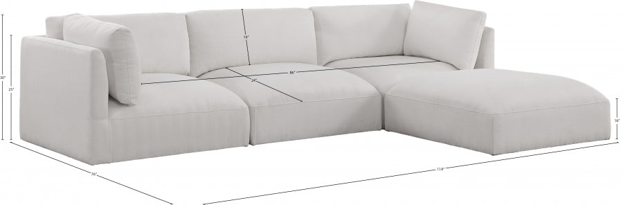 Sectionnel modulaire en tissu Ease
