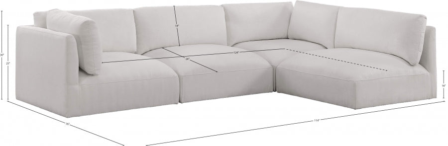 Sectionnel modulaire en tissu Ease