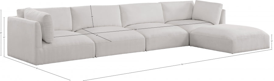 Sectionnel modulaire en tissu Ease